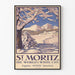 Vintageposter St Moritz Ville Blanche d'Engadine