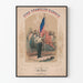 Vintageposter av Star Spangled Banner med soldat och amerikanskt draperi