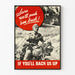 Vintage militärposter inspirerande - Vi kommer säkert att driva tillbaka dem