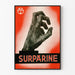 Vintage poster Surparine med dramatisk dekorativ huvud
