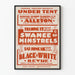 Vintageposter Under Tent Swanee Minstrels och Black & White Revue