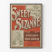 Vintageposter Sweet Suzanne retro väggdekoration