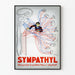 Vintage medicinsk poster av det neurovegetativa systemet Sympathyl