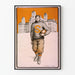 Vintageposter av amerikansk fotbollsspelare från Syracuse University 1903