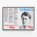Vintageposter T IS REMCO väggdekoration retro Artem Legrand — inramlat konstverk på väggen