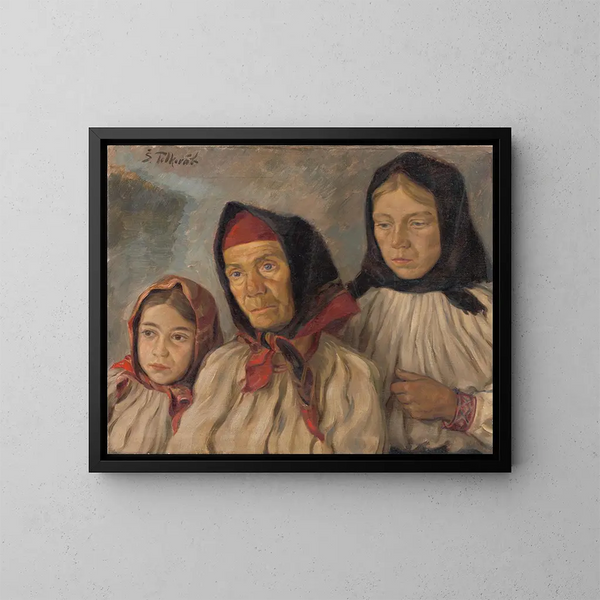 Lyssnar på predikan - Stefan Polkorb — inramlat konstverk på väggen