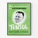 Vintagegrön reklamaffisch Tensol väggdekoration