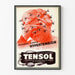 Vintageposter för medicinsk reklam Tensol mot hypertoni