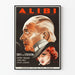 Vintage filmaffisch för fransk kriminalfilm Alibi