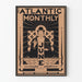 Vintageposter The Atlantic Monthly - juni, stiliserad illustration