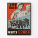 Vintageposter The ATS Wants Cooks för väggdekoration