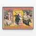 Vintageposter Barnum & Bailey - The Meers Sisters, Legendariska Ryttare — inramlat konstverk på väggen
