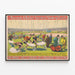 Vintageposter Barnum & Bailey Greatest Show on Earth - Ursprungskurs på Big Hippodrome — inramlat konstverk på väggen