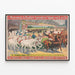 Vintageposter Barnum & Bailey - Den stora hästmarknaden — inramlat konstverk på väggen