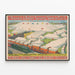 Vintageposter Barnum & Bailey Greatest Show on Earth — inramlat konstverk på väggen