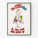 Vintageposter The Best Man - Humoristisk illustration och gamla knappar