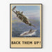 Vintageposter av undervattensfångare och Lockheed Hudson-flygplan
