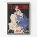 Vintageposter The Clack Book July för väggdekoration