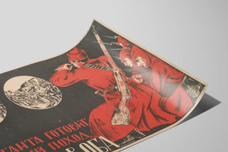 Sovjetisk vintageposter för kriget - Ententen förbereder en ny offensiv — vy av konstverket