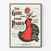 Vintageposter The Girl from Paris i rött och svart