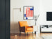 Grafisk poster med stiliserad amerikansk flagga Peter Paul Piech
