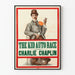 Vintageposter The Kid Auto Race med Charlie Chaplin
