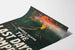 Vintage poster av vulkanen Pompeji med dramatisk eruption