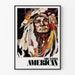Dekorativ poster Den Native Americanen - Konstnärlig färgglad porträtt