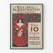Vintageposter The New Illustrated Magazine - Retro väggdekoration