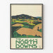 Vintageposter The North Downs - Väggdekoration i Retrostil