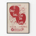 Vintage väggposter 'The Only Girl I'er Did Love' i retro romantisk stil