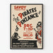 Vintageposter av The Pirates of Penzance för väggdekoration teater
