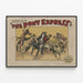 Vintageposter The Pony Express - Väggdekoration i västerländsk stil — inramlat konstverk på väggen