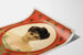 Vintageposter The Princess Chic med röd ram och ornamentalt dekorativ