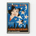 Vintageaffisch Solskensflickan - Poster för väggdekoration i retrofilmstil