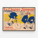 Vintageposter La Chaîne Simpson Cykling — inramlat konstverk på väggen