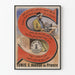 Vintageposter för Singer symaskin Tunis 5 Avenue de France