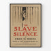 Vintageposter The Slave of Silence, illustration och retro typografi