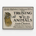 Vintageposter The Training of Wild Animals - Retro väggdekoration — inramlat konstverk på väggen