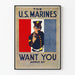 Vintageposter för rekrytering av U.S. marins