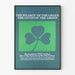Väggdekorationsposter med Saint Patrick och grönt fyrklöver