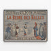 Gammal poster för Théâtre de la Comédie Parisienne – La Reine des Halles — inramlat konstverk på väggen