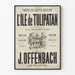Vintageposter för Bouffes Parisiens teatern L'Île de Tulipatan - Musikväggdekoration