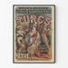 Vintageaffisch för teatern Les Turcs des Folies Dramatiques