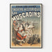 Teaterhistorisk affisch Les Muscadins - Vintage väggdekoration