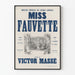 Affisch Teateroperan Miss Fauvette Victor Massé