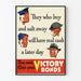 Vintageaffisch för köp av krigsobligationer Victory Bonds