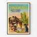Vintageposter Three In Exile med djur och kvinna