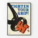 Vintageposter "Tighten Your Grip" retro väggdekoration