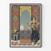 Dekorativ poster med labyrint i orientaliskt vintage-stil